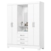 Guarda Roupa Casal Capelinha Com Espelho 163 cm B24 Branco Briz