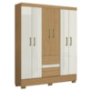 Guarda Roupa Casal Coimbra 6 Portas 149 cm Atacama Off White ARMoveis