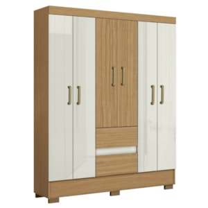 Guarda Roupa Casal Coimbra 6 Portas 149 cm Atacama Off White ARMoveis