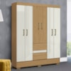 Guarda Roupa Casal Coimbra 6 Portas 149 cm Atacama Off White ARMoveis