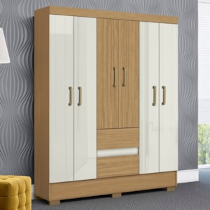 Guarda Roupa Casal Coimbra 6 Portas 149 cm Atacama Off White ARMoveis