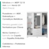 Guarda Roupa Casal Com Espelho 3 Portas 3 Gavetas Capelinha 166 cm Branco Absoluto ZANZ