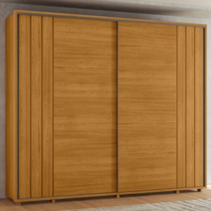 Guarda Roupa Casal Dali 2 Portas Deslizante 278 cm Cinamomo Madetec