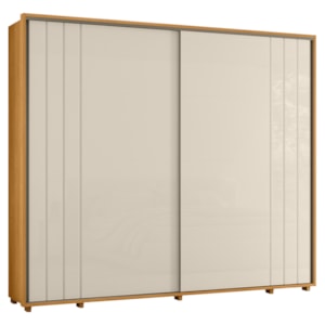 Guarda Roupa Casal Dali 2 Portas Deslizante 278 cm Cinamomo Off White Madetec