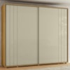 Guarda Roupa Casal Dali 2 Portas Deslizante 278 cm Cumaru Opala Madetec