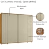 Guarda Roupa Casal Dali 2 Portas Deslizante 278 cm Cumaru Opala Madetec