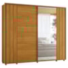Guarda Roupa Casal Dali 2 Portas Deslizante Com Espelho 278 cm Cinamomo Madetec