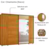 Guarda Roupa Casal Dali 2 Portas Deslizante Com Espelho 278 cm Cinamomo Madetec