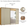 Guarda Roupa Casal Dali 2 Portas Deslizante Com Espelho 278 cm Cumaru Opala Madetec