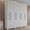 Guarda Roupa Casal Dubai 8 Portas 240 cm Branco ARMoveis