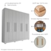 Guarda Roupa Casal Dubai 8 Portas 240 cm Branco ARMoveis