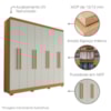 Guarda Roupa Casal Dubai 8 Portas 240 cm Cinamomo Off White ARMoveis