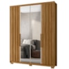 Guarda Roupa Casal Espelho 4P 176 cm California Freijo Off White Moval