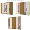 Guarda Roupa Casal Espelho 6P 260 cm Araguaia Freijo Off White Moval