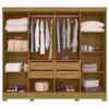 Guarda Roupa Casal Espelho 8P 236 cm Diplomata Freijo Cinza Moval