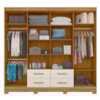 Guarda Roupa Casal Espelho 8P 237 cm San Lorenzo Freijo Off White Moval