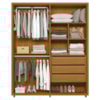 Guarda roupa Casal Greco 4 Portas MDF 188 cm Cinamomo Off White Madetec