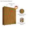 Guarda roupa Casal Greco 4 Portas MDF 188 cm Cumaru Madetec