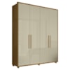 Guarda roupa Casal Greco 4 Portas MDF 188 cm Cumaru Opala Madetec