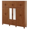 Guarda Roupa Casal Madeira Macica Taeda 12 Portas 225 cm 1242C Castanho Festra