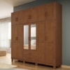 Guarda Roupa Casal Madeira Macica Taeda 12 Portas 225 cm 1292C Castanho Festra