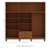 Guarda Roupa Casal Madeira Macica Taeda 12 Portas 225 cm 1292C Castanho Festra
