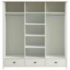 Guarda Roupa Casal Madeira Macica Taeda 3 Portas De Correr 195 cm 9179 Branco Freijo Festra