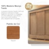 Guarda Roupa Casal Madeira Macica Taeda 3 Portas De Correr 221 cm 3304U Tauari Festra