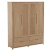 Guarda Roupa Casal Madeira Macica Taeda 4 Portas 178 cm 3305U Tauari Festra