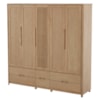 Guarda Roupa Casal Madeira Macica Taeda 5 Portas 220 cm 3306U Tauari Festra