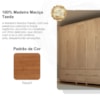 Guarda Roupa Casal Madeira Macica Taeda 5 Portas 220 cm 3306U Tauari Festra