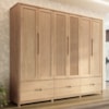 Guarda Roupa Casal Madeira Macica Taeda 6 Portas 262 cm 3307U Tauari Festra