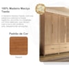 Guarda Roupa Casal Madeira Macica Taeda 6 Portas 262 cm 3307U Tauari Festra