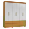 Guarda Roupa Casal Marrocos 6 Portas 187 cm Cinamomo Off White ARMoveis
