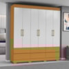Guarda Roupa Casal Marrocos 6 Portas 187 cm Cinamomo Off White ARMoveis