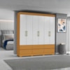 Guarda Roupa Casal Marrocos 6 Portas 187 cm Cinamomo Off White ARMoveis