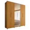 Guarda Roupa Casal Matisse 6 Portas Com Espelho MDF 210 cm Cinamomo Madetec