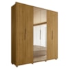 Guarda Roupa Casal Matisse 6 Portas Com Espelho MDF 210 cm Cumaru Madetec