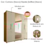 Guarda Roupa Casal Matisse 6 Portas Com Espelho MDF 210 cm Cumaru Opala Madetec