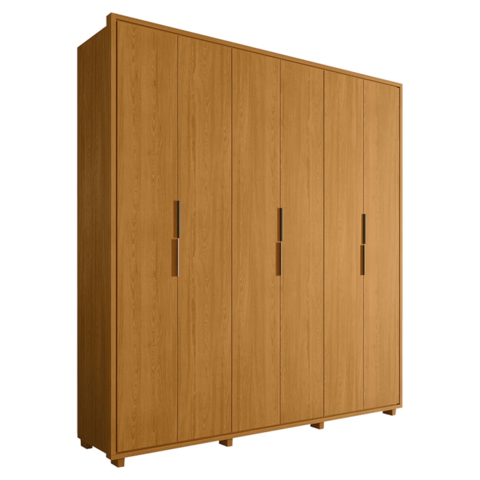 Guarda Roupa Casal Matisse 6 Portas MDF 210 cm Cinamomo Madetec