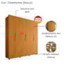 Guarda Roupa Casal Matisse 6 Portas MDF 210 cm Cinamomo Madetec