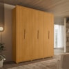 Guarda Roupa Casal Matisse 6 Portas MDF 210 cm Cinamomo Madetec
