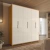 Guarda Roupa Casal Matisse 6 Portas MDF 210 cm Cinamomo Off White Madetec