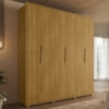 Guarda Roupa Casal Matisse 6 Portas MDF 210 cm Cumaru Madetec