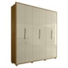 Guarda Roupa Casal Matisse 6 Portas MDF 210 cm Cumaru Opala Madetec