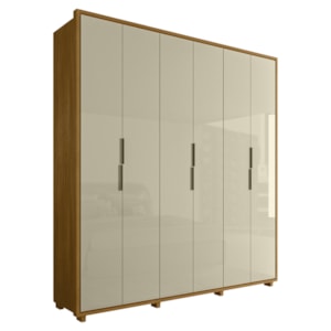 Guarda Roupa Casal Matisse 6 Portas MDF 210 cm Cumaru Opala Madetec