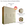 Guarda Roupa Casal Matisse 6 Portas MDF 210 cm Cumaru Opala Madetec