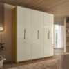 Guarda Roupa Casal Matisse 6 Portas MDF 210 cm Cumaru Opala Madetec