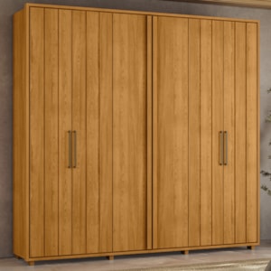 Guarda Roupa Casal Miro 6 Portas 250 cm Cinamomo Madetec
