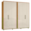 Guarda Roupa Casal Miro 6 Portas 250 cm Cinamomo Off White Madetec